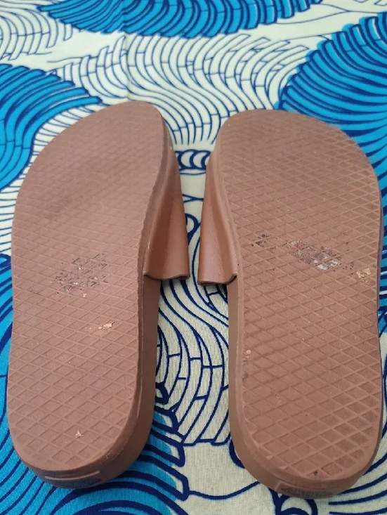 Vans Women's Brown Leather Decon Slide Sandals - Picture 6 of 9